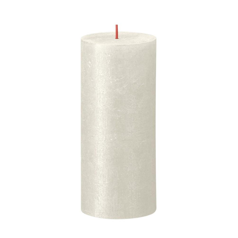 Bolsius Ivory Rustic Shimmer Metallic Pillar Candle 19cm x 7cm £8.50